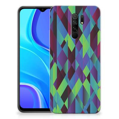Xiaomi Redmi 9 | TPU Hoesje | Abstract Green Blue