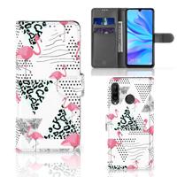 Huawei P30 Lite (2020) | Telefoonhoesje | Met pasjeshouder | Flamingo Triangle