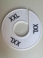 Maatring 11 cm wit/zwart XXL