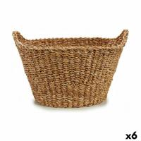 Mand Met handvatten Bruin 21 L 50 x 30 x 49 cm (6 Stuks)