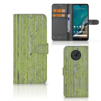 Nokia G50 Book Style Case Green Wood - thumbnail