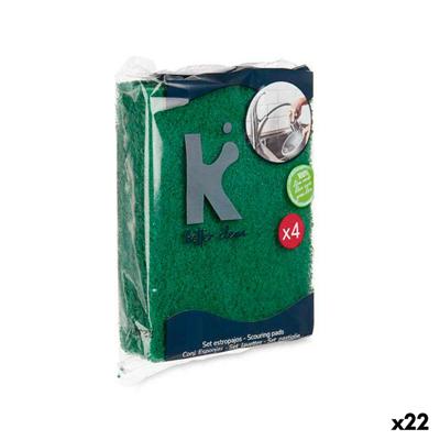 Set schuursponsjes 11880001 11880001 Groen Schuurvezel 11,3 X 15,7 X 0,5 cm (22 Stuks)