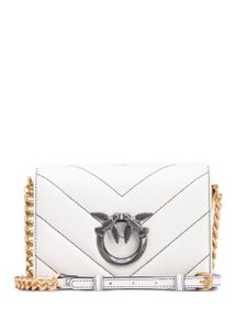 PINKO mini sac à bandoulière à motif chevrons - Blanc