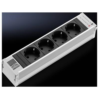 Rittal 7856.100 19 inch Stekkerdoos voor patchkast Geaarde contactdoos Zwart