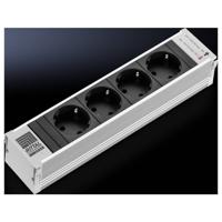 Rittal 7856.100 19 inch Stekkerdoos voor patchkast Geaarde contactdoos Zwart