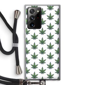 Weed: Samsung Galaxy Note 20 Ultra / Note 20 Ultra 5G Transparant Hoesje met koord