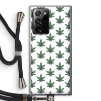 Weed: Samsung Galaxy Note 20 Ultra / Note 20 Ultra 5G Transparant Hoesje met koord