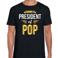 President of Pop cadeau t-shirt zwart heren - Cadeau voor een Pop muziek liefhebber