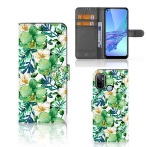 OPPO A53 | OPPO A53s Hoesje Orchidee Groen