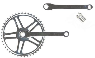 crankstel set met spiegat 44T 170 mm zilver