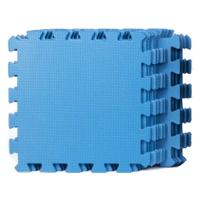 Benson Puzzelmat - 9x stuks delen - foam - blauw - vloertegels - 30 cm - speelmat