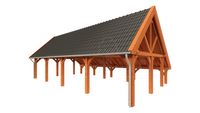 Kapschuur de Hofstee XXL 1250x720 cm- Kapschuurdak- Onbehandeld lariks Douglas hout- Trendhout Kapschuur de Hofstee XXL 1250x720 cm- Kapschuurdak- Onbehandeld lariks Douglas hout- Trendhout