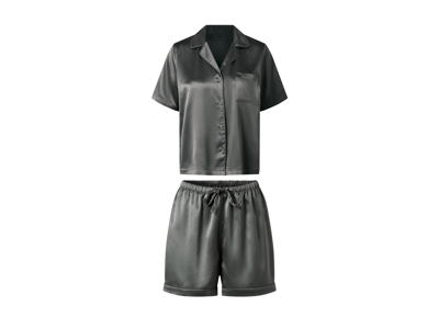 esmara Satijnen dames pyjama (Grijs, S (36/38))