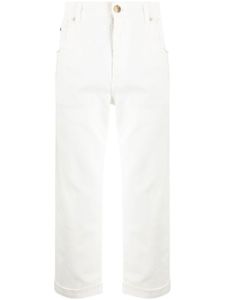 ETRO pantalon en coton à broderies - Blanc