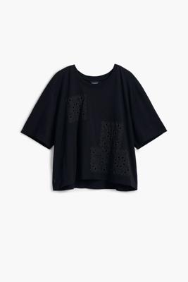 Effen T-shirt details - BLACK - M