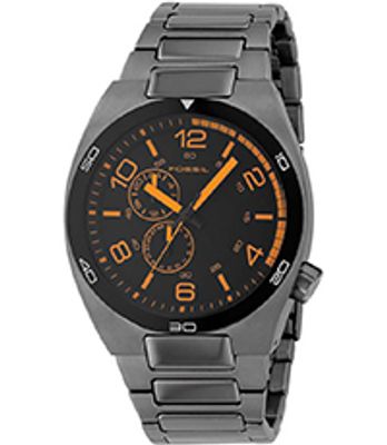 Horlogeband Fossil BQ9351 Roestvrij staal (RVS) Antracietgrijs 22mm