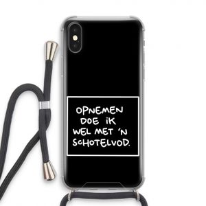 Schotelvod: iPhone XS Transparant Hoesje met koord