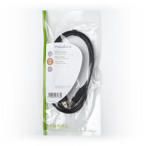 Nedis CCGP60100BK10 USB-kabel USB 2.0 1 m USB A USB B Zwart
