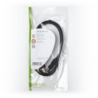 Nedis CCGP60100BK10 USB-kabel USB 2.0 1 m USB A USB B Zwart - thumbnail