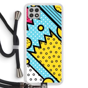Pop Art #1: Samsung Galaxy A22 4G Transparant Hoesje met koord