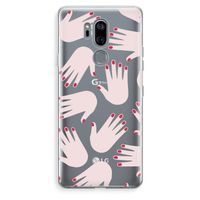 Hands pink: LG G7 Thinq Transparant Hoesje