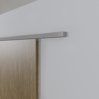 Xperta set 6m rail - alu - vloerplint - Enkele deur - opbouw