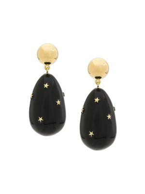 Eshvi boucles d'oreilles pendantes à étoiles - Noir