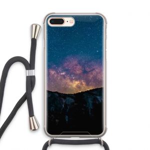 Travel to space: iPhone 8 Plus Transparant Hoesje met koord