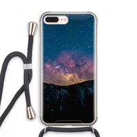 Travel to space: iPhone 8 Plus Transparant Hoesje met koord