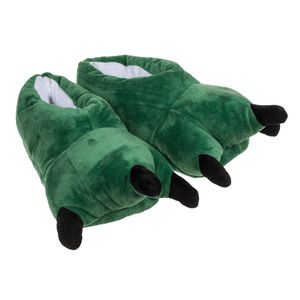 Dino kindersloffen groen - comfortabele dieren pantoffels - dinosaurus - unisex