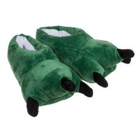 Dino kindersloffen groen - comfortabele dieren pantoffels - dinosaurus - unisex