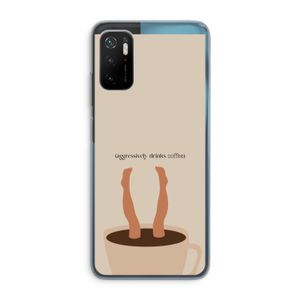 Aggressively drinks coffee: Xiaomi Poco M3 Pro 5G Transparant Hoesje