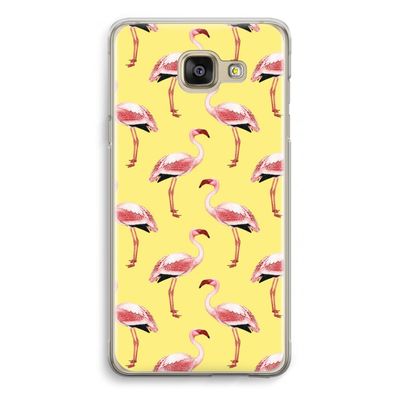 Flamingo's geel: Samsung Galaxy A5 (2016) Transparant Hoesje