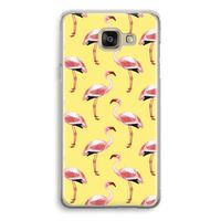 Flamingo's geel: Samsung Galaxy A5 (2016) Transparant Hoesje