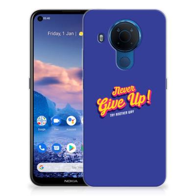 Nokia 5.4 | Siliconen hoesje | met naam Never Give Up Nokia 5.4 | Siliconen hoesje | met naam Never Give Up