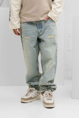 Pure Path The Aiden Jeans W1653 Heren Blauw/Groen - Maat 34 - Kleur: GroenBlauw | Soccerfanshop