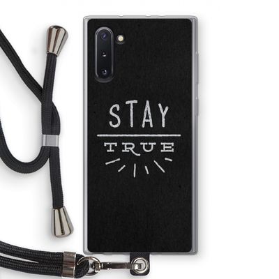 Stay true: Samsung Galaxy Note 10 Transparant Hoesje met koord
