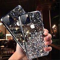 telefoon hoesje Voor iPhone 15 Pro Max Plus iPhone 14 13 12 11 Pro Max Mini X XR XS Max 8 7 Plus Achterkant Kristalhelder voor Damesmeisje Bling glitter glanzend TPU Lightinthebox