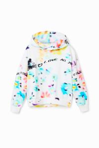 Oversized sweatshirt met onscherpe print - WHITE - S