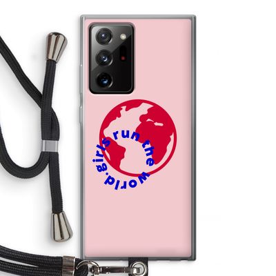 Run The World: Samsung Galaxy Note 20 Ultra / Note 20 Ultra 5G Transparant Hoesje met koord