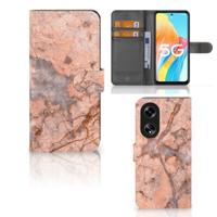 OPPO Reno8 T 5G | Bookcase | Marmer Oranje OPPO Reno8 T 5G | Bookcase | Marmer Oranje