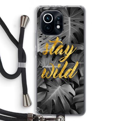 Stay wild: Xiaomi Mi 11 Transparant Hoesje met koord