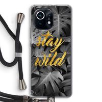 Stay wild: Xiaomi Mi 11 Transparant Hoesje met koord