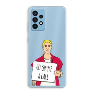 Gimme a call: Samsung Galaxy A52 Transparant Hoesje