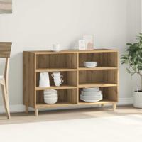 Dressoir 103,5x35x70 cm bewerkt hout artisanaal eikenkleurig