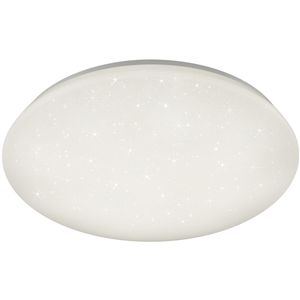 LED Plafondlamp - Badkamerlamp - Trion Potino - 21W - Natuurlijk Wit 4000K - Dimbaar - Sterlicht - Rond - Mat Wit - Kunststof