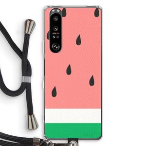 Watermeloen: Sony Xperia 1 III Transparant Hoesje met koord