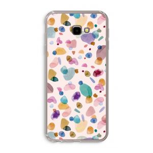 Terrazzo Memphis Pink: Samsung Galaxy J4 Plus Transparant Hoesje