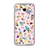 Terrazzo Memphis Pink: Samsung Galaxy J4 Plus Transparant Hoesje