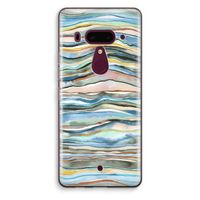 Watercolor Agate: HTC U12+ Transparant Hoesje